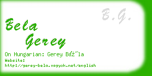 bela gerey business card